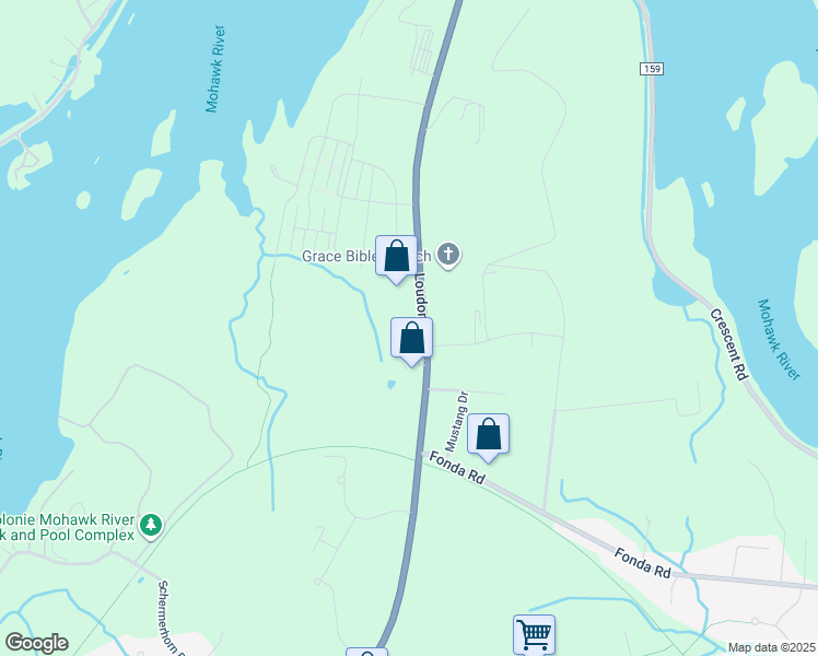 map of restaurants, bars, coffee shops, grocery stores, and more near 1260 Loudon Road in Cohoes