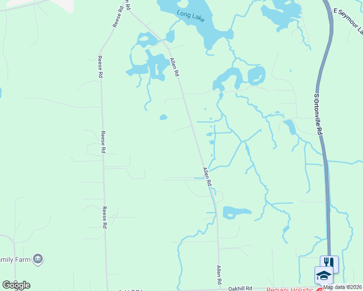 map of restaurants, bars, coffee shops, grocery stores, and more near 3218 Allen Road in Brandon Township