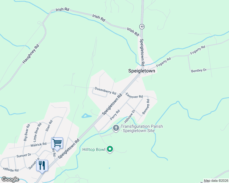 map of restaurants, bars, coffee shops, grocery stores, and more near 2 Dusenberry Road in Troy