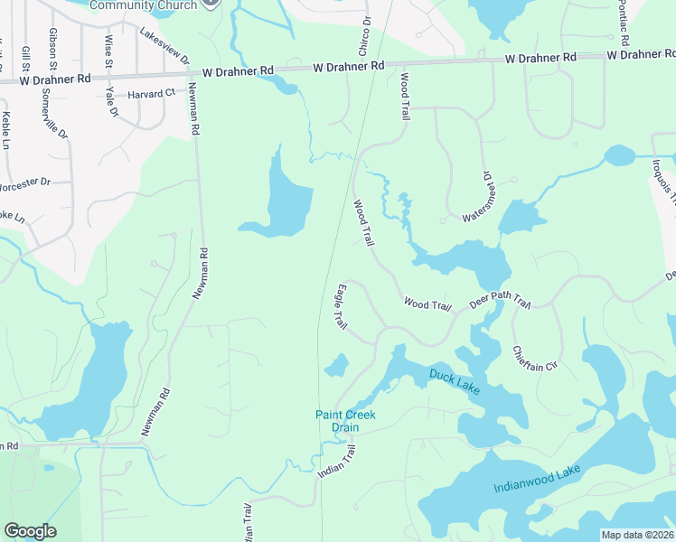 map of restaurants, bars, coffee shops, grocery stores, and more near 1612 Eagle Trail in Oakland County