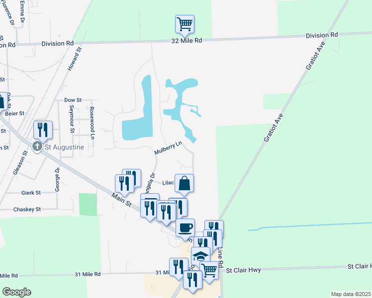 map of restaurants, bars, coffee shops, grocery stores, and more near 68214 Lake Pointe Cove in Richmond