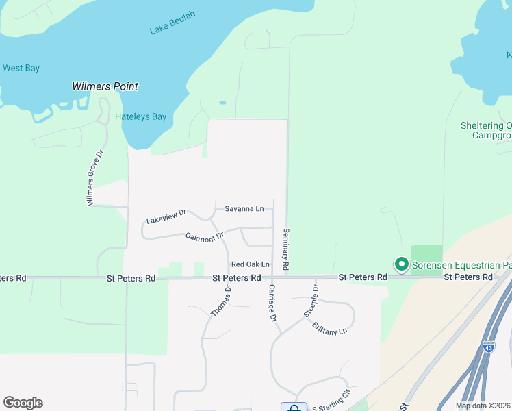 map of restaurants, bars, coffee shops, grocery stores, and more near Savanna Lane in East Troy