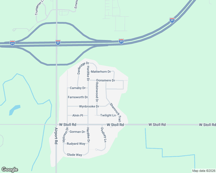 map of restaurants, bars, coffee shops, grocery stores, and more near 14750 Shamrock Trail in Lansing