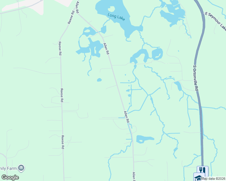 map of restaurants, bars, coffee shops, grocery stores, and more near 3218 Allen Road in Brandon Township