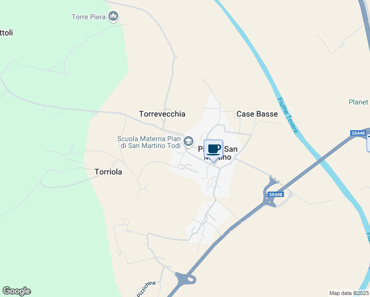map of restaurants, bars, coffee shops, grocery stores, and more near 99 Frazione Pian San Martino in Pian di San Martino
