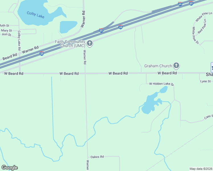 map of restaurants, bars, coffee shops, grocery stores, and more near 7861 West Beard Road in Perry