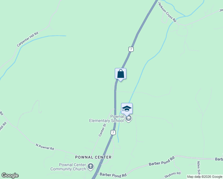 map of restaurants, bars, coffee shops, grocery stores, and more near 73 Blueberry Hill in Pownal