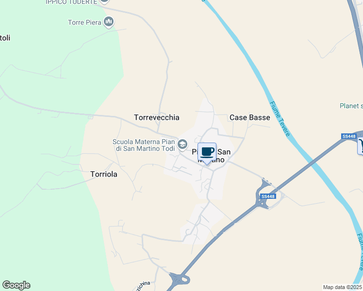 map of restaurants, bars, coffee shops, grocery stores, and more near 99 Frazione Pian San Martino in Pian di San Martino
