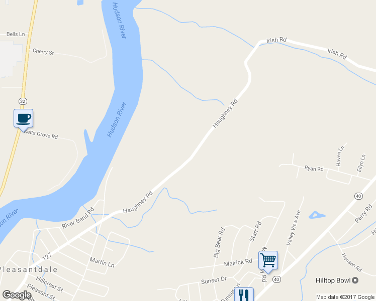 map of restaurants, bars, coffee shops, grocery stores, and more near 101 Haughney Rd in Troy