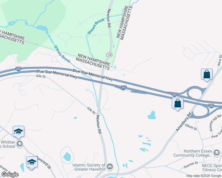map of restaurants, bars, coffee shops, grocery stores, and more near 39 Dutton Road in Haverhill