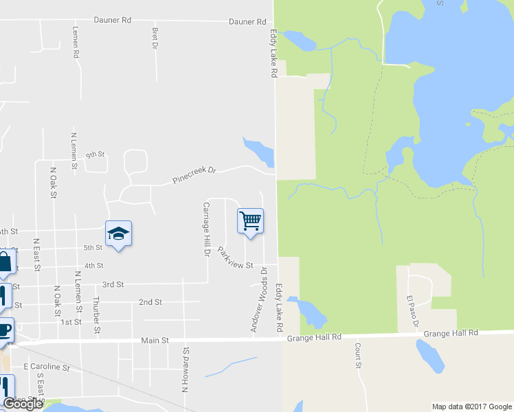 map of restaurants, bars, coffee shops, grocery stores, and more near 859 Andover Woods Drive in Fenton