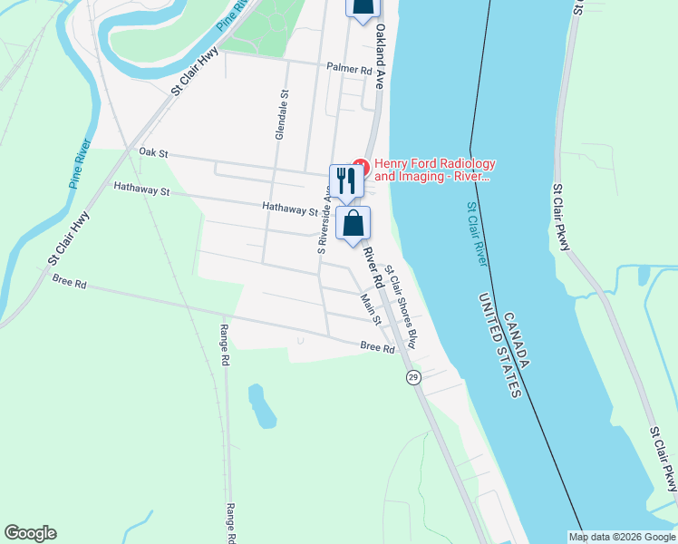 map of restaurants, bars, coffee shops, grocery stores, and more near 3261 Wauketa Avenue in East China