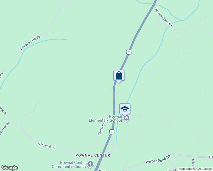 map of restaurants, bars, coffee shops, grocery stores, and more near 73 Blueberry Hill in Pownal