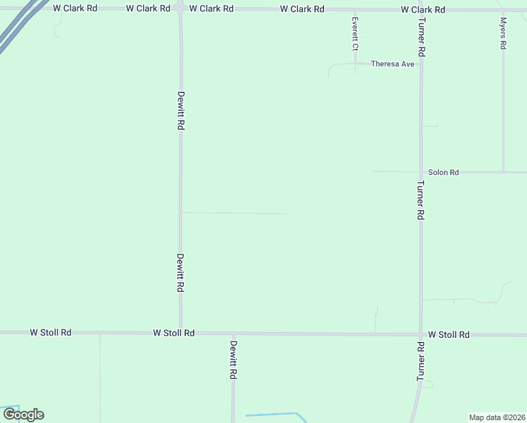 map of restaurants, bars, coffee shops, grocery stores, and more near 14601 Dewitt Road in Lansing