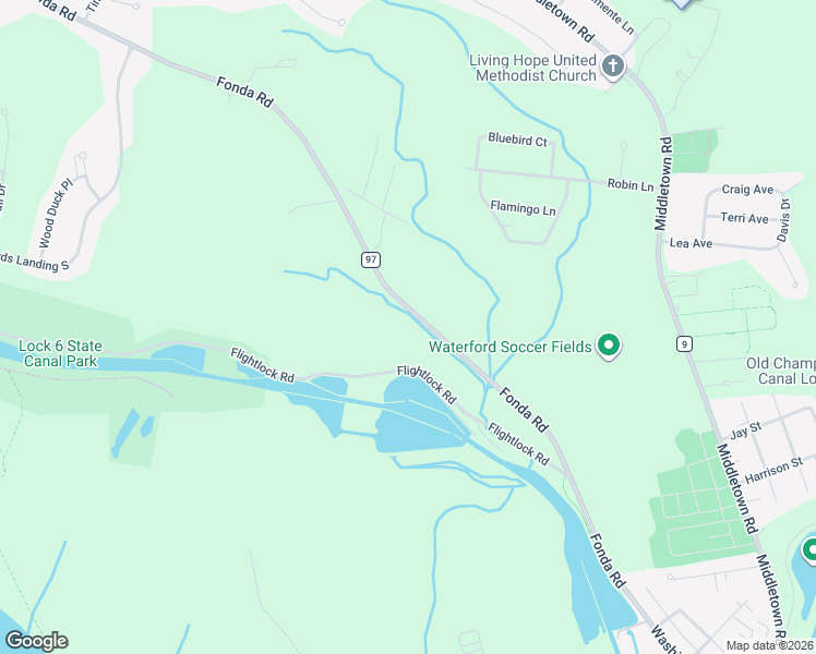 map of restaurants, bars, coffee shops, grocery stores, and more near 72 Fonda Rd in Waterford