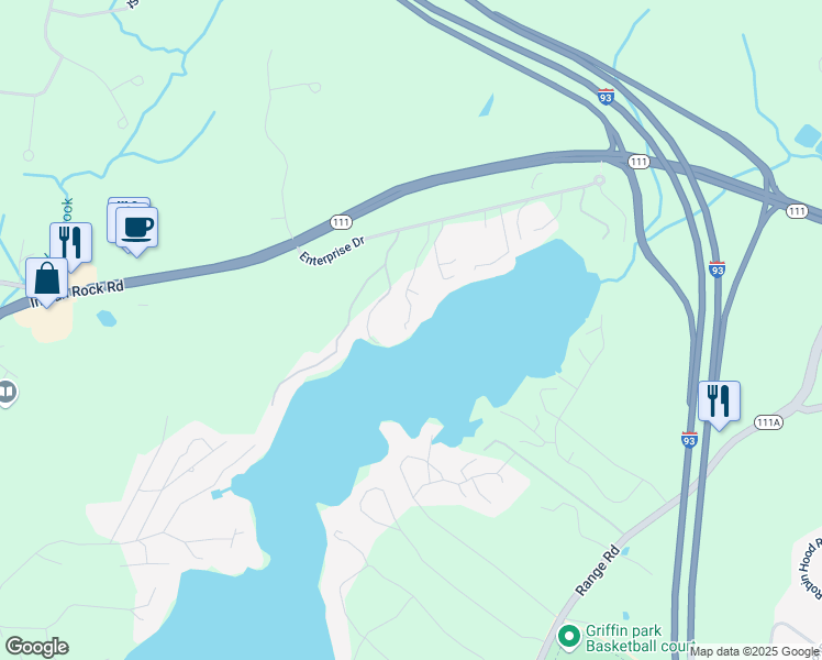 map of restaurants, bars, coffee shops, grocery stores, and more near 11 Beech Street in Windham