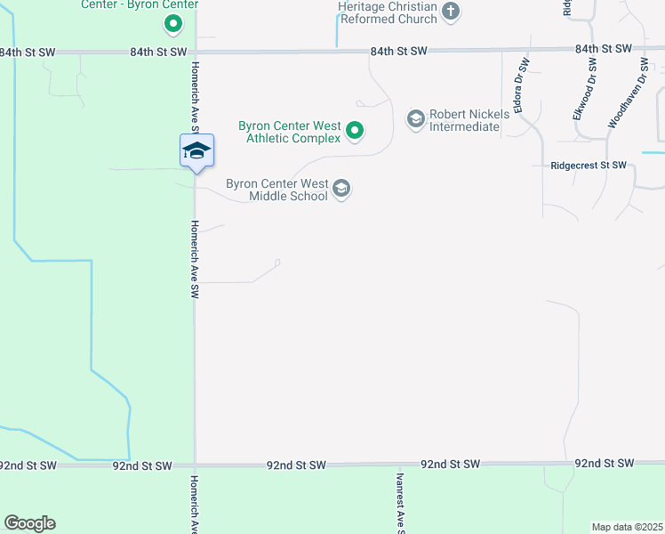 map of restaurants, bars, coffee shops, grocery stores, and more near in Byron Center