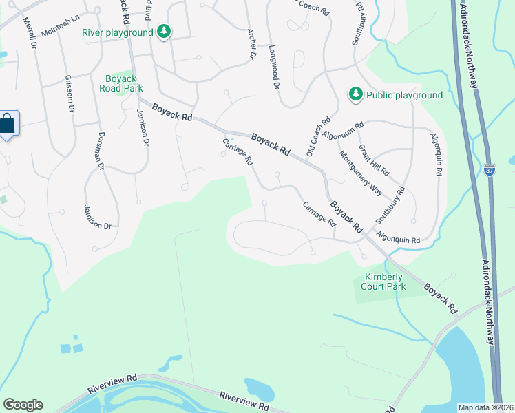 map of restaurants, bars, coffee shops, grocery stores, and more near 11 Westchester Court in Saratoga County