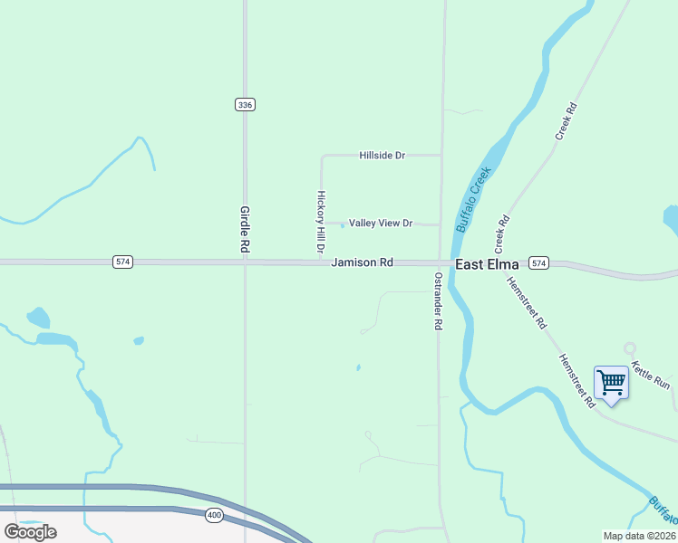map of restaurants, bars, coffee shops, grocery stores, and more near 1642 Jamison Road in Erie County
