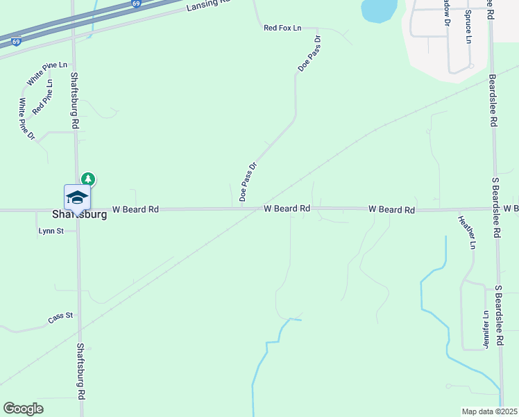 map of restaurants, bars, coffee shops, grocery stores, and more near 6421 West Beard Road in Perry