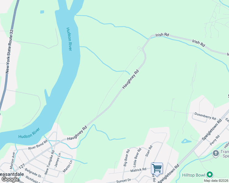 map of restaurants, bars, coffee shops, grocery stores, and more near 129 Haughney Road in Troy