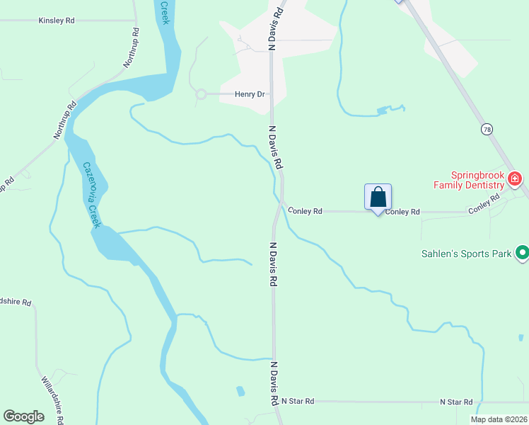 map of restaurants, bars, coffee shops, grocery stores, and more near 700 North Davis Road in Erie County