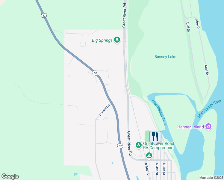 map of restaurants, bars, coffee shops, grocery stores, and more near 1711 North Highway 52 Highway in Guttenberg