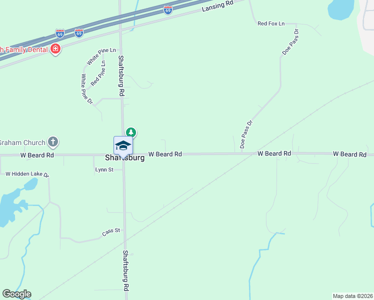 map of restaurants, bars, coffee shops, grocery stores, and more near 6740 West Beard Road in Perry