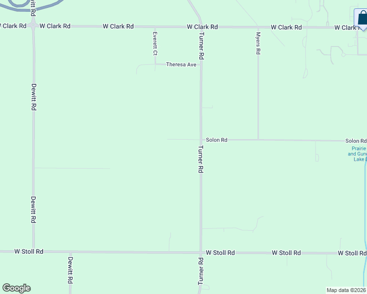 map of restaurants, bars, coffee shops, grocery stores, and more near 1797 West Solon Road in DeWitt