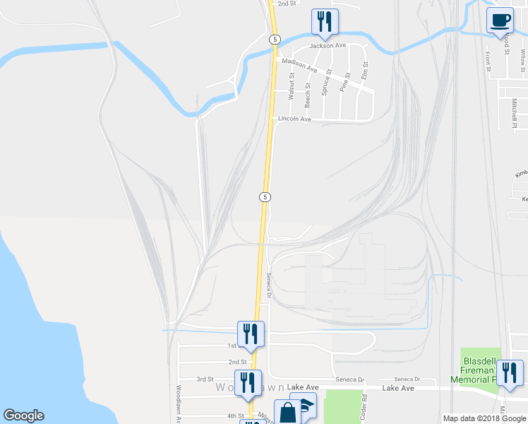 map of restaurants, bars, coffee shops, grocery stores, and more near 2801 Hamburg Turnpike in Lackawanna