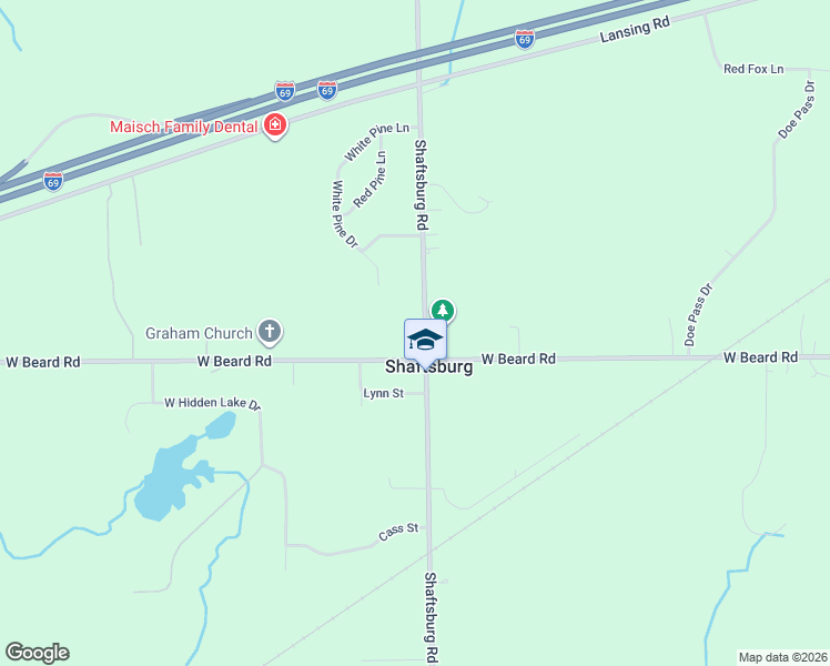 map of restaurants, bars, coffee shops, grocery stores, and more near in Shaftsburg