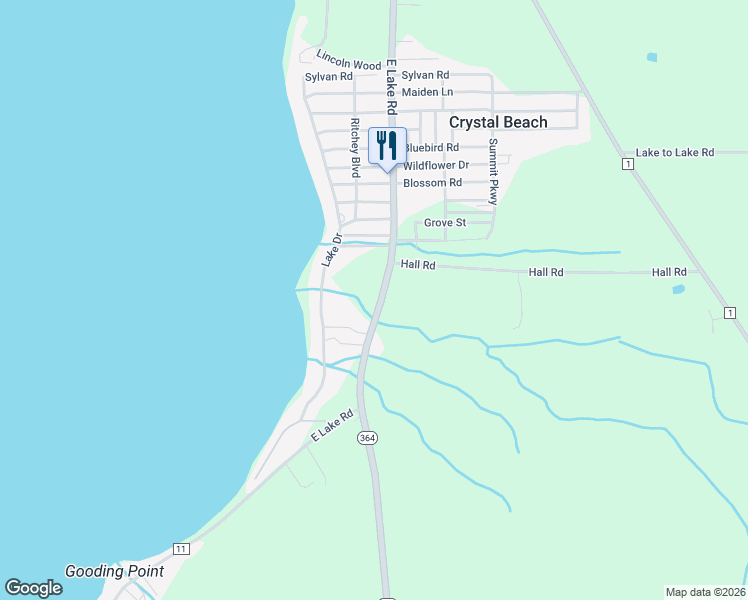 map of restaurants, bars, coffee shops, grocery stores, and more near 4598 New York 364 in Canandaigua