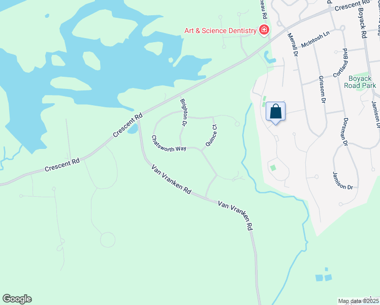 map of restaurants, bars, coffee shops, grocery stores, and more near 53 Chatsworth Way in Saratoga County