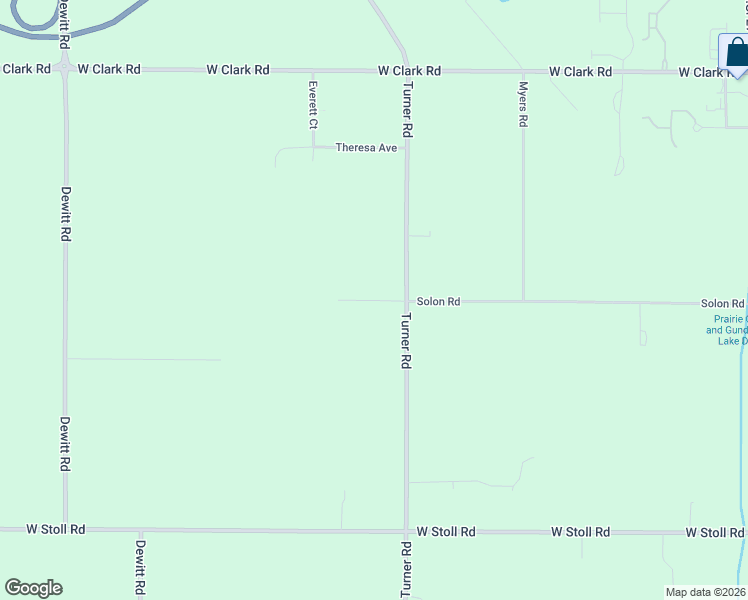 map of restaurants, bars, coffee shops, grocery stores, and more near 1797 West Solon Road in DeWitt