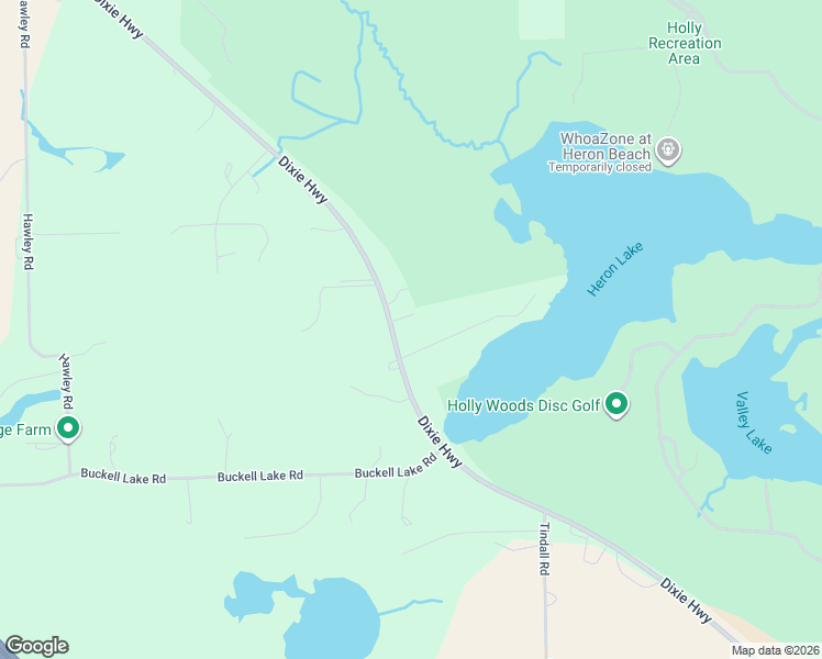 map of restaurants, bars, coffee shops, grocery stores, and more near 16001 Dixie Highway in Holly