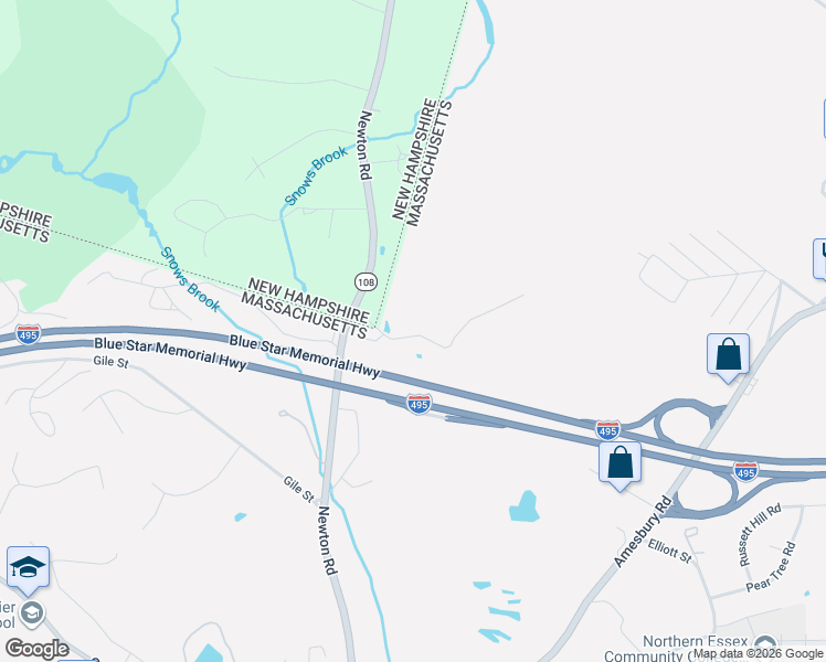 map of restaurants, bars, coffee shops, grocery stores, and more near 233 Lovers Lane in Haverhill