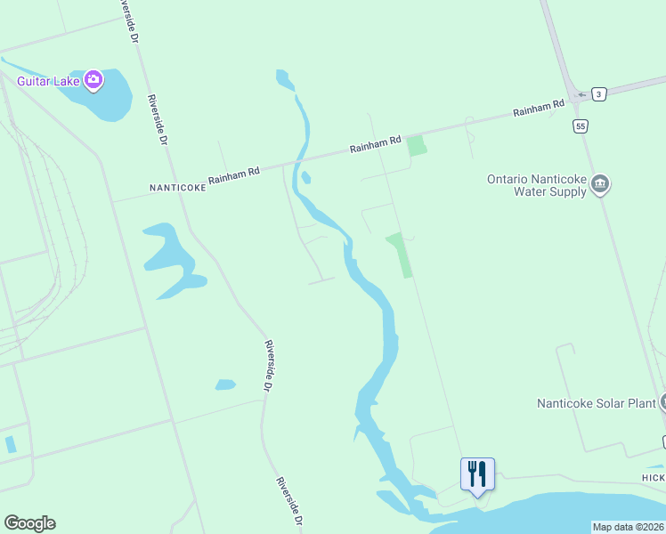 map of restaurants, bars, coffee shops, grocery stores, and more near 31 Nanticoke Valley Road in Haldimand