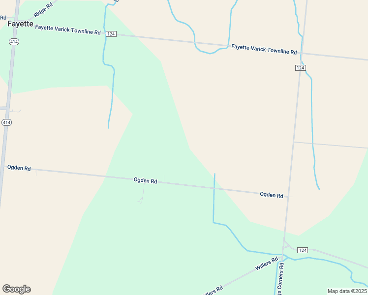 map of restaurants, bars, coffee shops, grocery stores, and more near 2563 Ogden Road in Seneca Falls