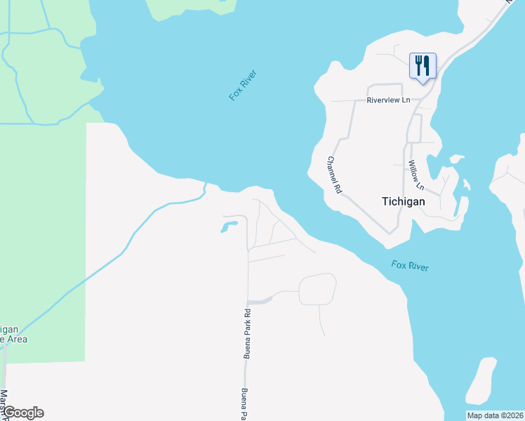 map of restaurants, bars, coffee shops, grocery stores, and more near 6601 Riverside Road in Waterford