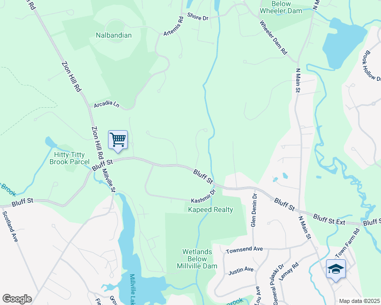map of restaurants, bars, coffee shops, grocery stores, and more near 9 Delaney Way in Salem