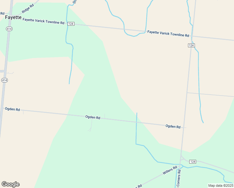 map of restaurants, bars, coffee shops, grocery stores, and more near 2563 Ogden Road in Seneca Falls