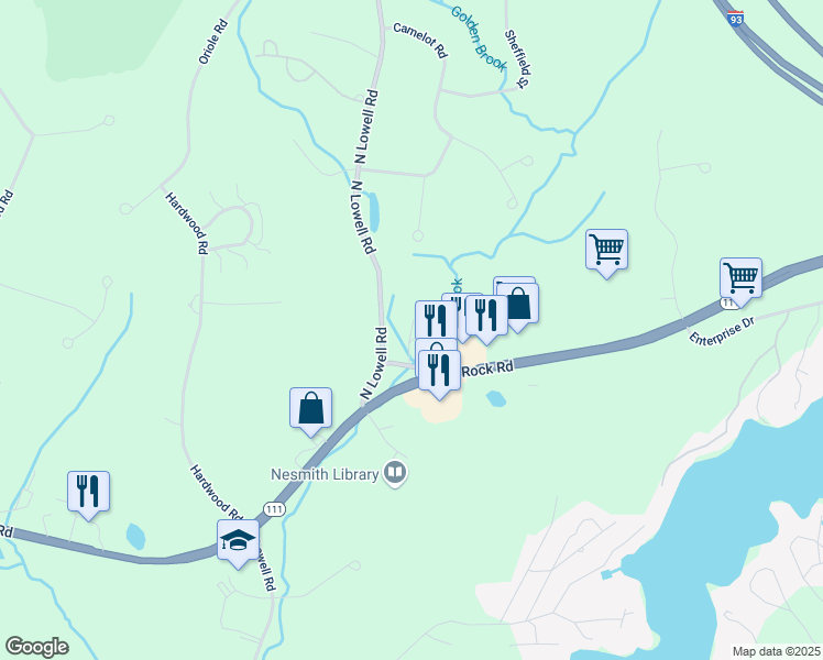 map of restaurants, bars, coffee shops, grocery stores, and more near Windham Terrace in Windham