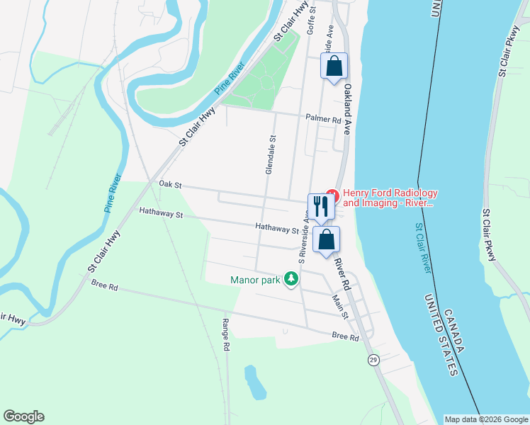 map of restaurants, bars, coffee shops, grocery stores, and more near 2113 Catherine Street in East China