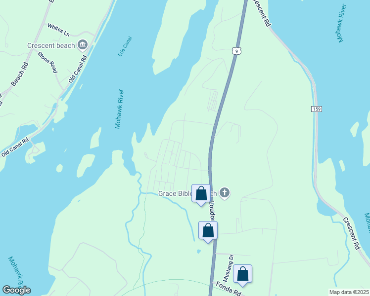 map of restaurants, bars, coffee shops, grocery stores, and more near 47 Nantucket Street in Cohoes