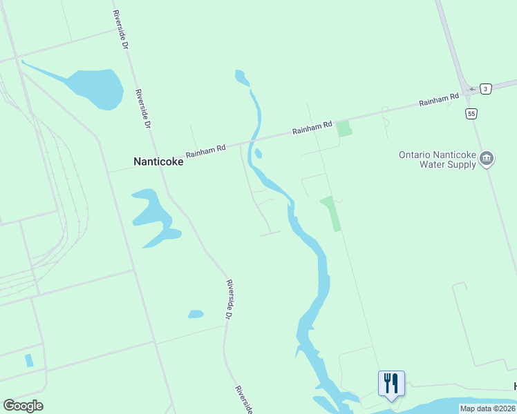 map of restaurants, bars, coffee shops, grocery stores, and more near 45 Nanticoke Valley Road in Cayuga