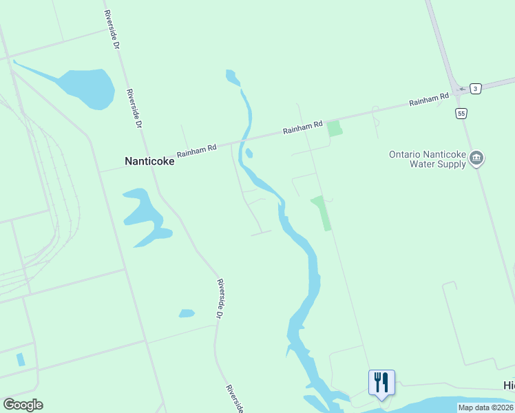 map of restaurants, bars, coffee shops, grocery stores, and more near 45 Nanticoke Valley Road in Cayuga