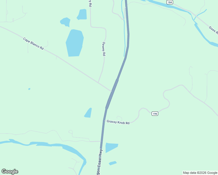 map of restaurants, bars, coffee shops, grocery stores, and more near Cape Blanco Road in Sixes