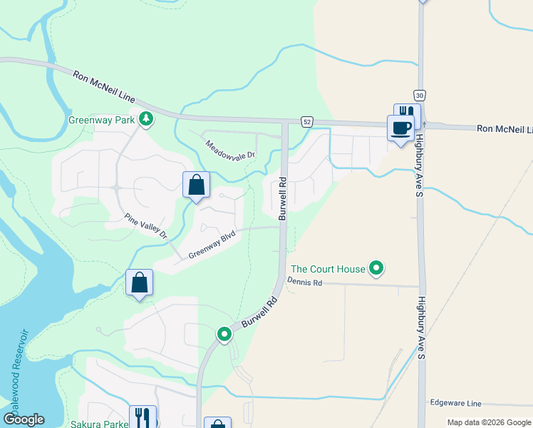 map of restaurants, bars, coffee shops, grocery stores, and more near 36 Glenview Court in St. Thomas