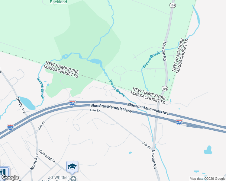 map of restaurants, bars, coffee shops, grocery stores, and more near 6 Tanglewood Park Drive in Haverhill