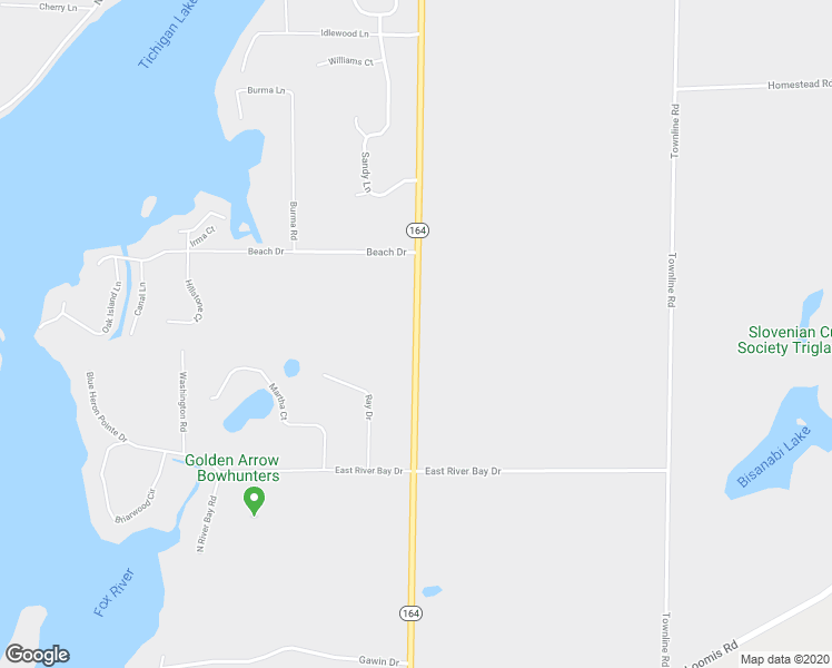 map of restaurants, bars, coffee shops, grocery stores, and more near Highway 164 in Waterford